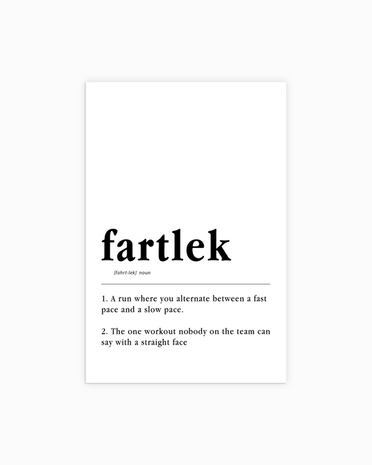Fartlek Definition Poster