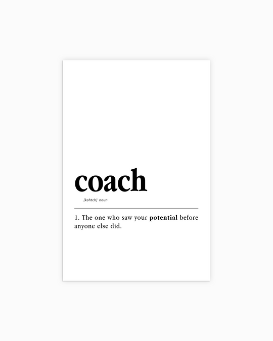 Coach Definition Poster