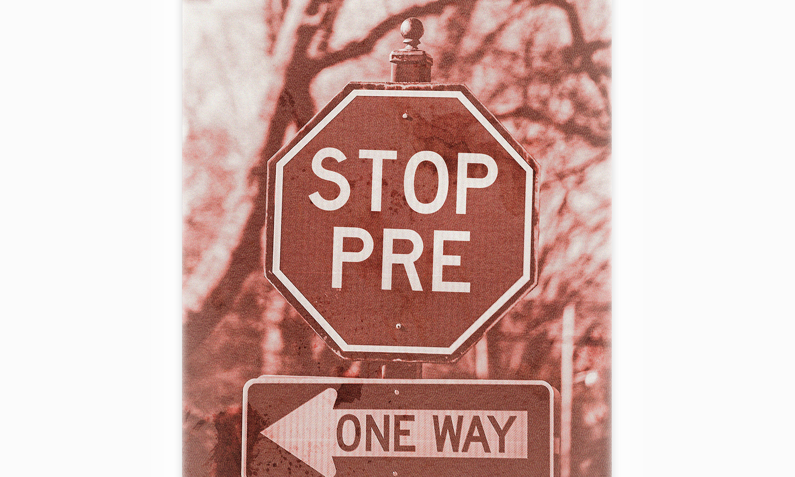 Stop Pre poster, a tribute to the original Eugene signs, by Run Culture