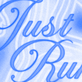 blue-2 Just Run Poster - Running Wall Art alternate view, running wall art