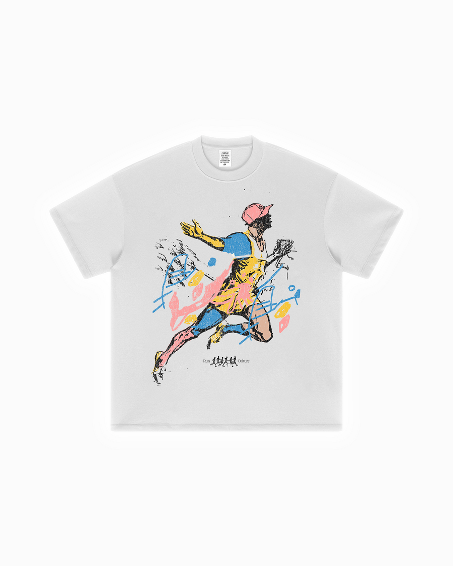 Pastel Run Culture T-Shirt - White