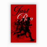 red-1 Just Run - Minimalist Running Poster on semi-gloss paper