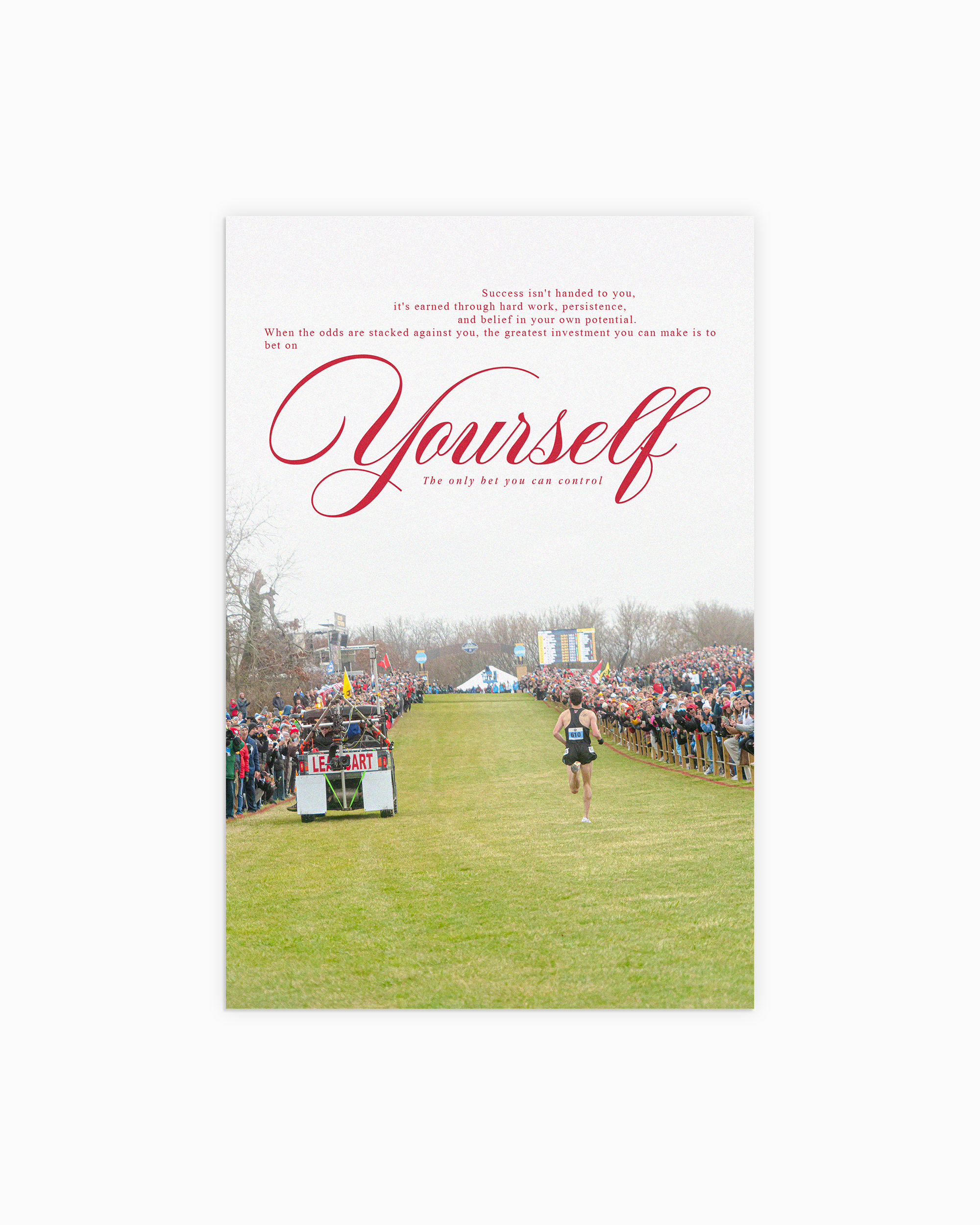 green-1 Bet on Yourself - Athlete Mindset Poster on semi-gloss paper