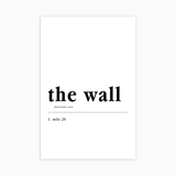 white-1 The Wall Definition Poster - minimalist marathon wall art, on semi-gloss paper