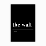 black-1 The Wall Definition Poster - minimalist marathon wall art, on semi-gloss paper