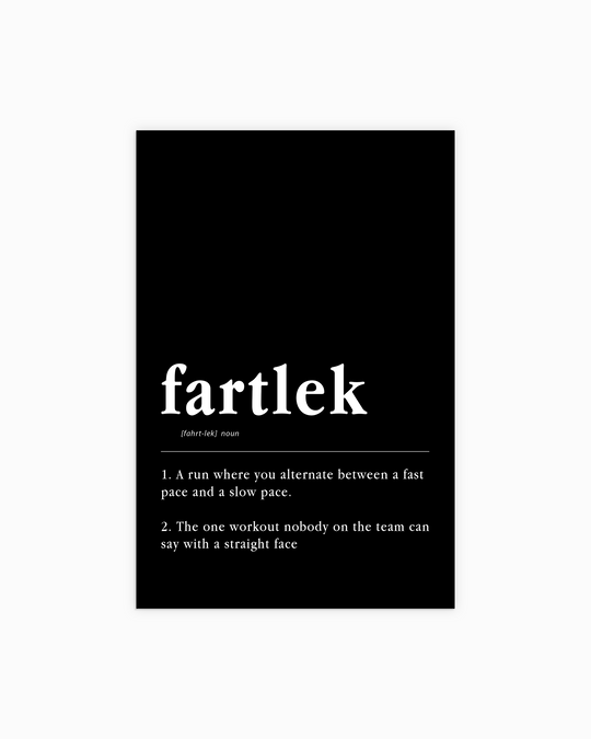 Fartlek Definition Poster