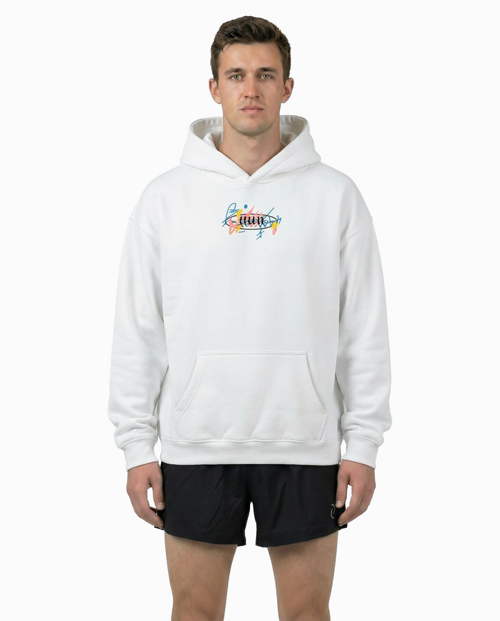 Pastel Run Culture Hoodie in White