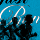 blue-2 Just Run - Minimalist Running Poster alternate view, running wall art