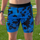 MD Blue Camo Half Tights