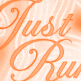 orange-2 Just Run Poster - Running Wall Art alternate view, running wall art