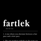 black-2 Fartlek Definition Poster - funny running wall art, on semi-gloss paper