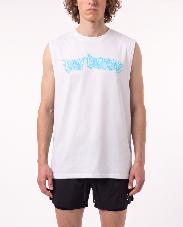 Run Faster Muscle Tank in White