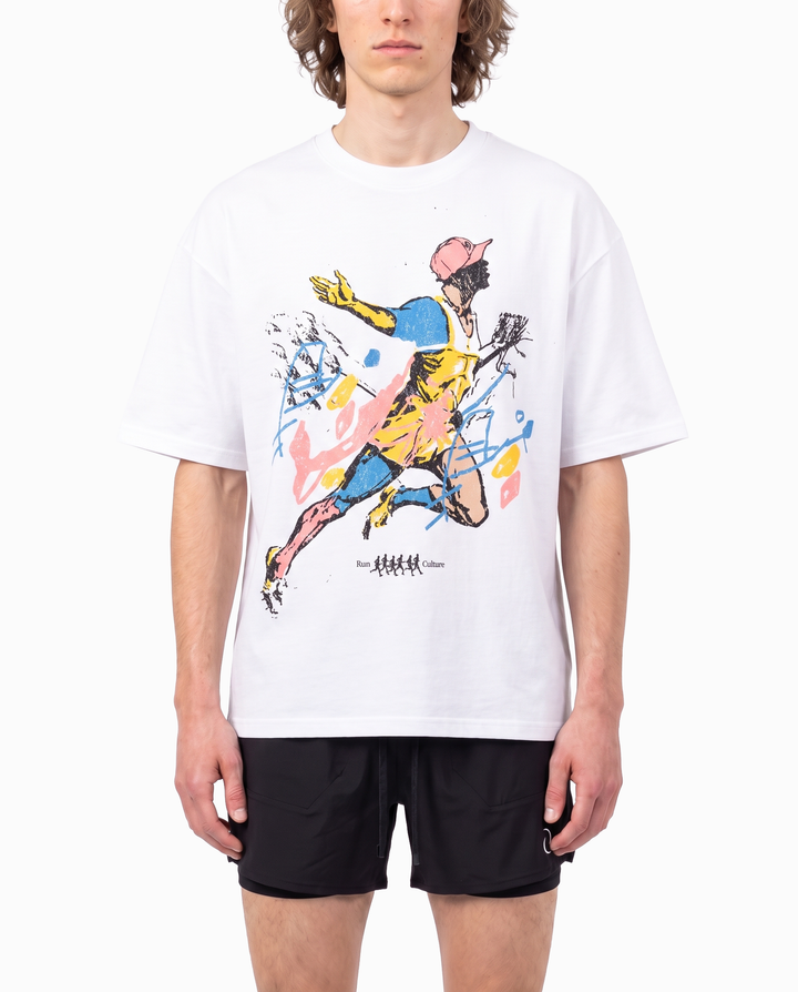 Pastel Run Culture T-Shirt in White