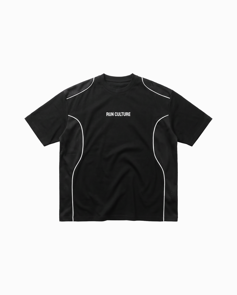 Piped Mesh T-Shirt print detail