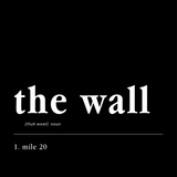 black-2 The Wall Definition Poster - minimalist marathon wall art, on semi-gloss paper