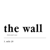 white-2 The Wall Definition Poster - minimalist marathon wall art, on semi-gloss paper