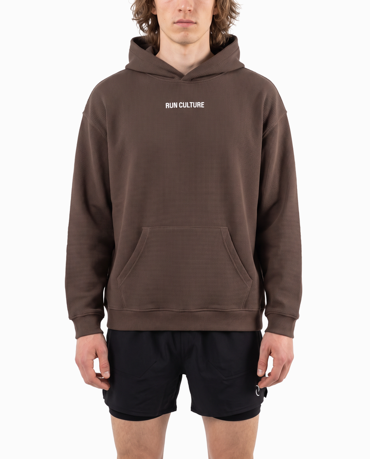 Waffle Hoodie in Brown