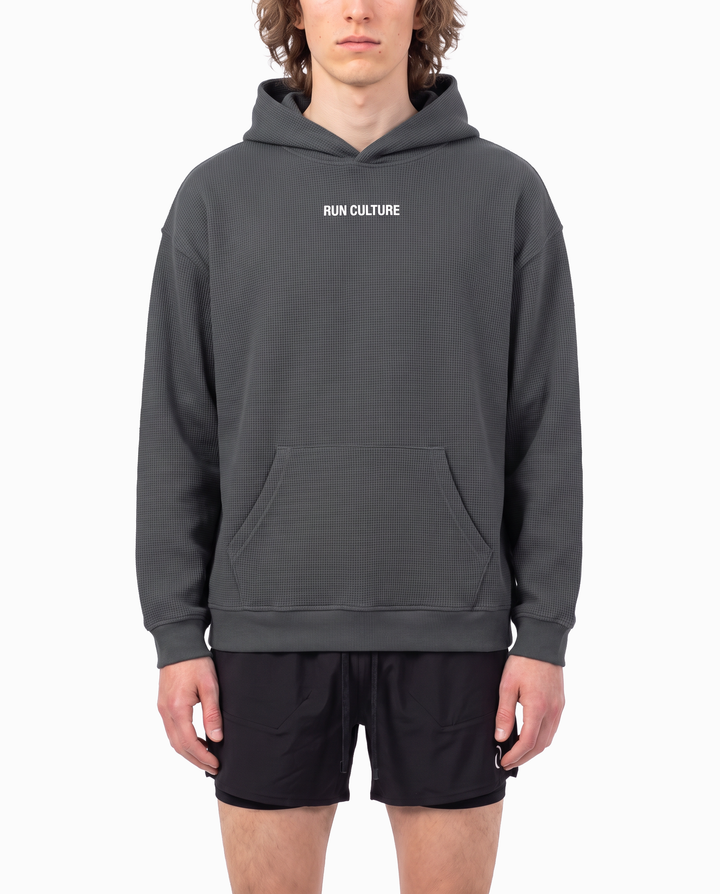 Waffle Hoodie in Gray