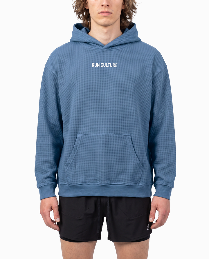 Waffle Hoodie in Blue