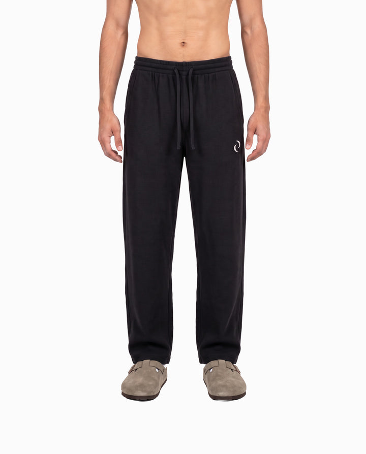 Waffle Sweatpants in Black