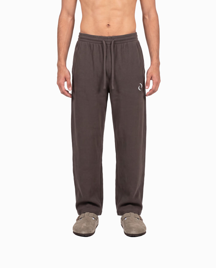Waffle Sweatpants in Brown