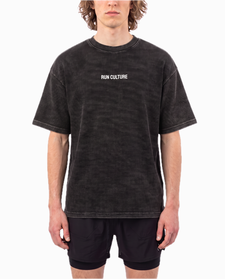 Waffle T-Shirt in Black